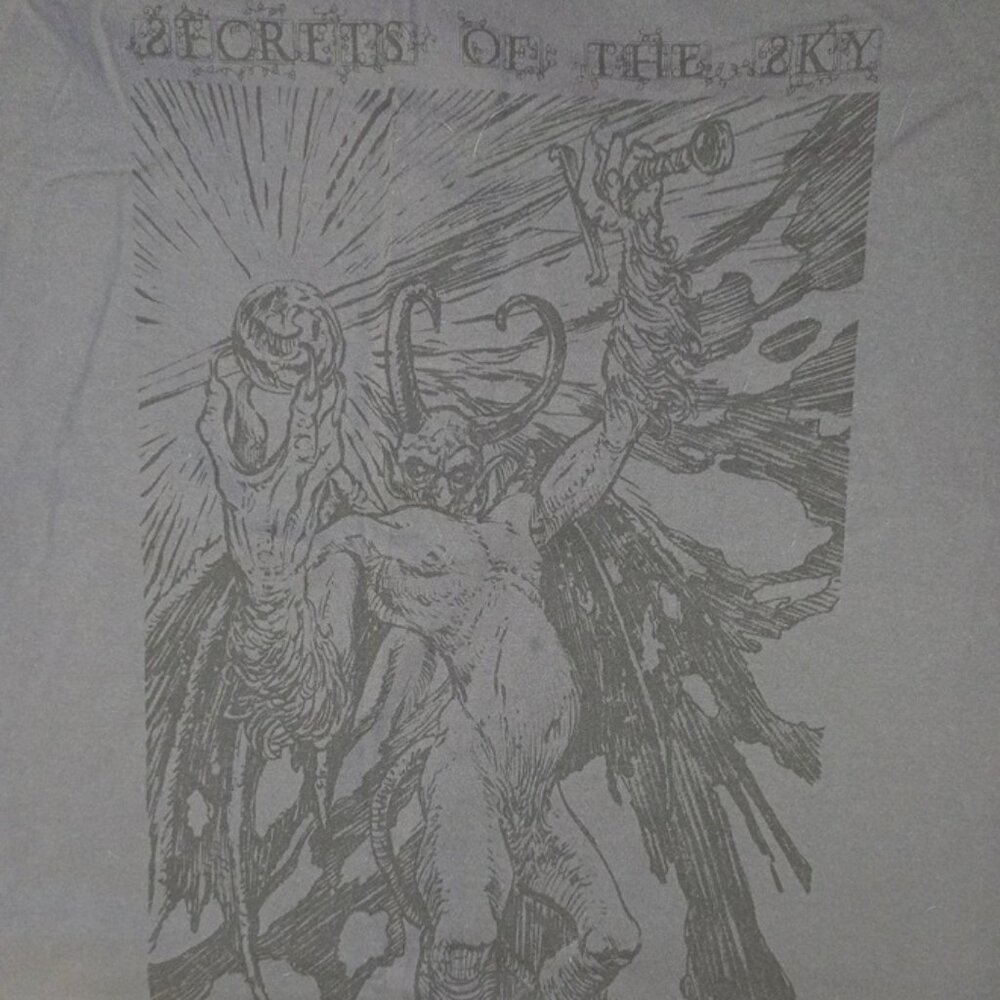 Secrets of The Sky Uva Metal Blade Records Adult Medium Shirt EUC hardcore